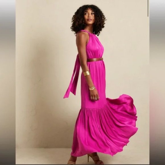 Banana Republic Dresses & Skirts - NWT Banana Republic Magenta Pink Maxi Dress Small